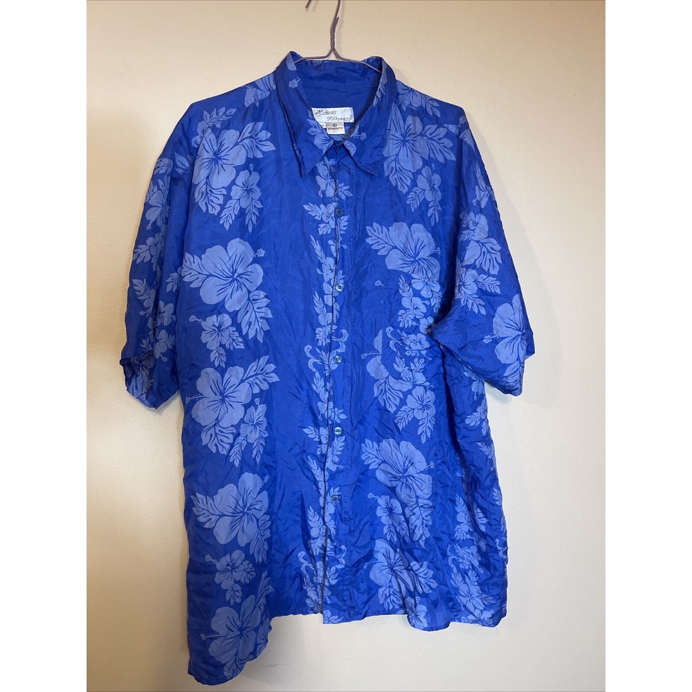 Hawaii Silkyway Hawaiian Shirt Size XL 100% Silk Luau Pool Party Casual‎ Cruise